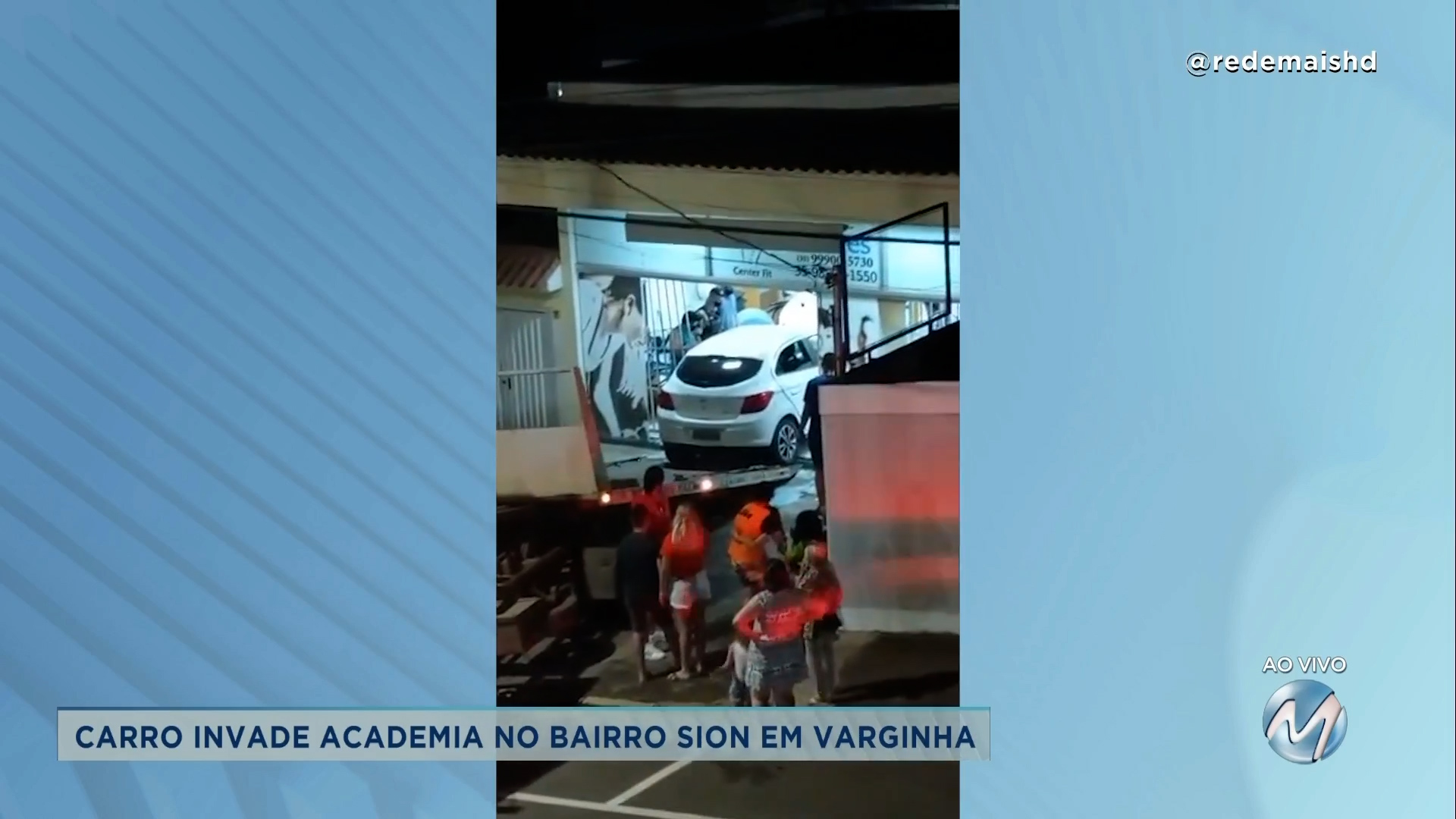 ‘Sem dor, sem ganho’: carro invade academia em Varginha