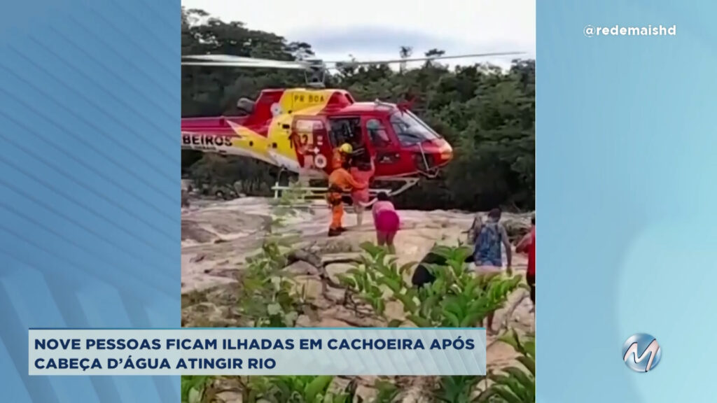 Porteirinha: turistas ficam ilhados em cachoeira