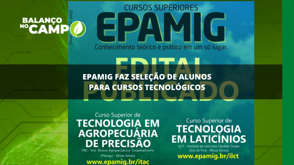 Epamig faz seleção de alunos para cursos tecnológicos