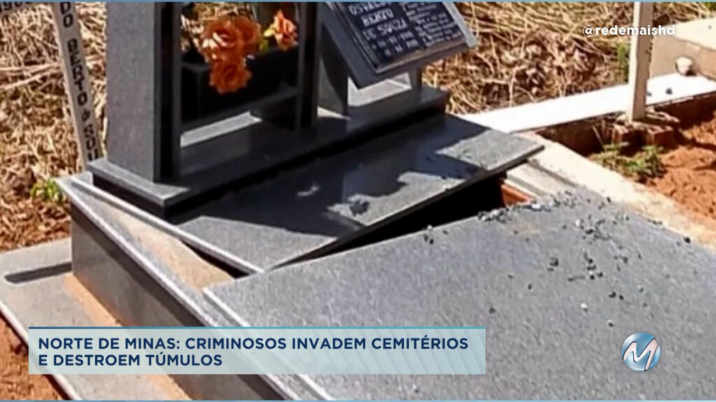 São Francisco: homem arromba túmulos e danifica imagens em cemitério.