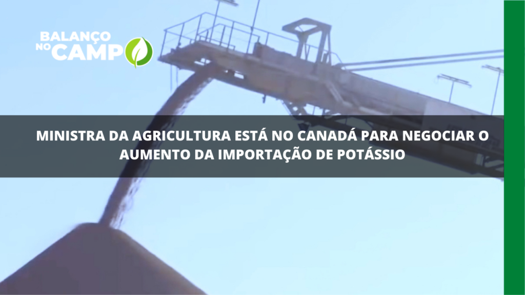 Ministra da Agricultura negocia aumento na compra de potássio canadense