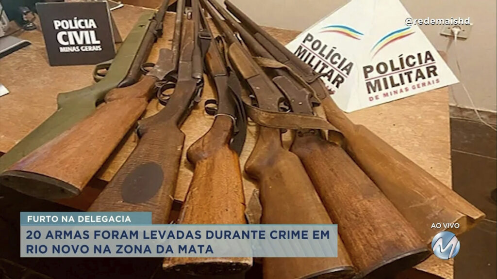 Criminosos furtam armas de delegacia na Zona da Mata.