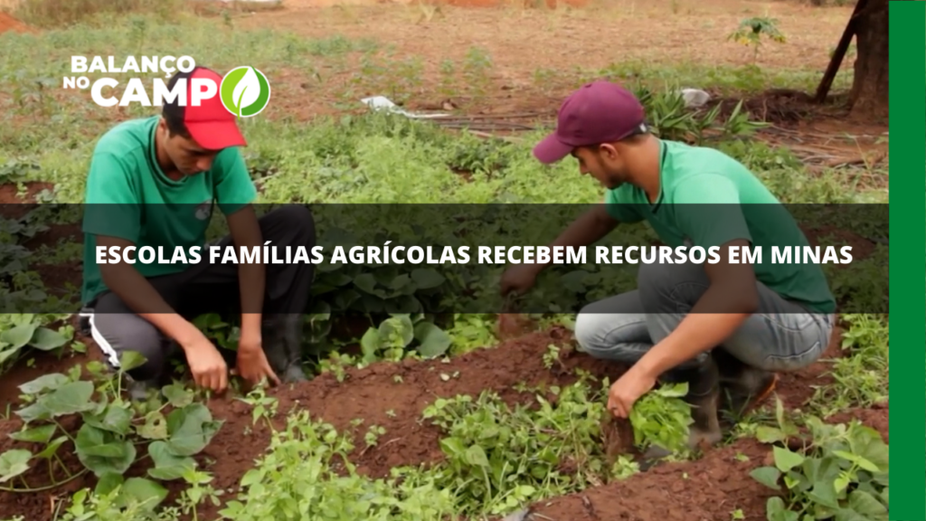O Governo de Minas repassou R$ 330 mil para escolas agrícolas familiares