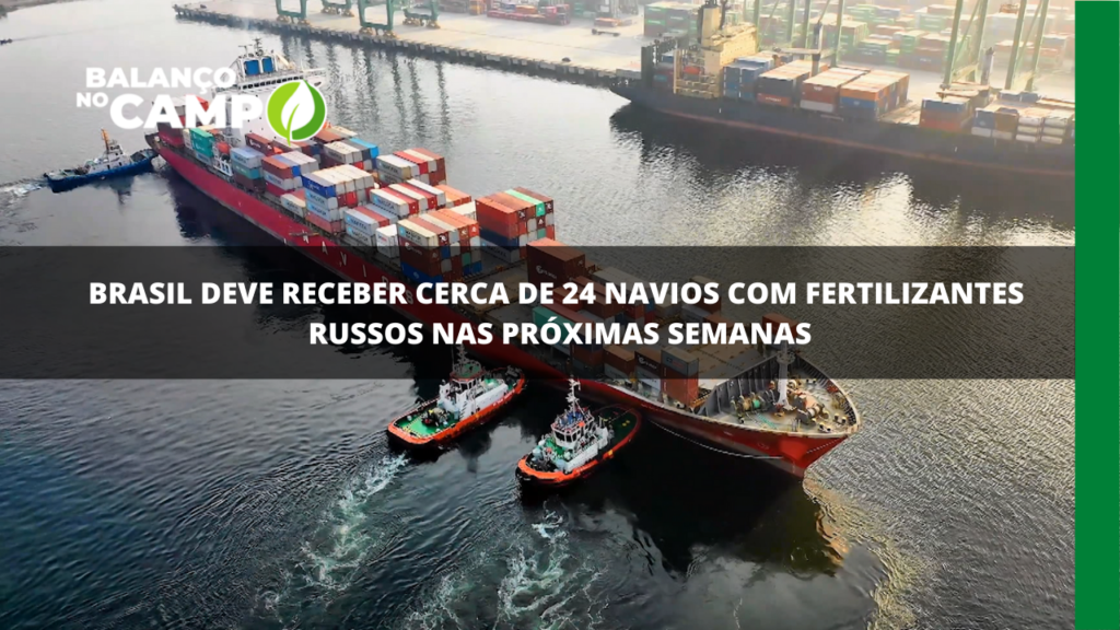 Brasil deve receber cerca de 24 navios com fertilizantes russos nas próximas semanas