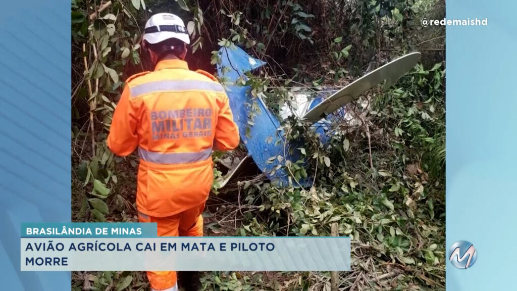 Brasilândia de Minas: avião pulverizador cai e piloto morre na hora