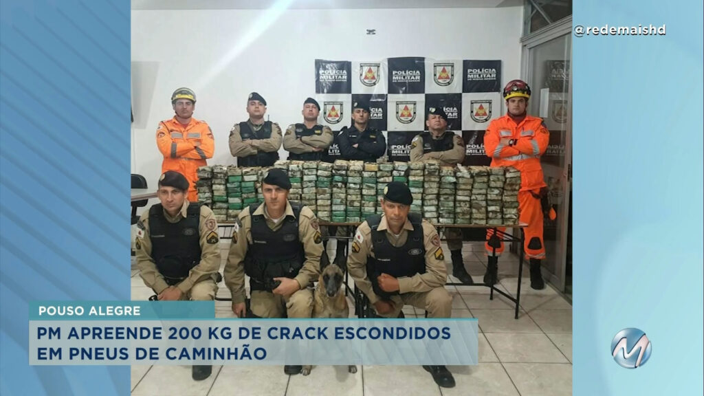 Pouso Alegre: Polícia Militar apreende 200 kg de crack