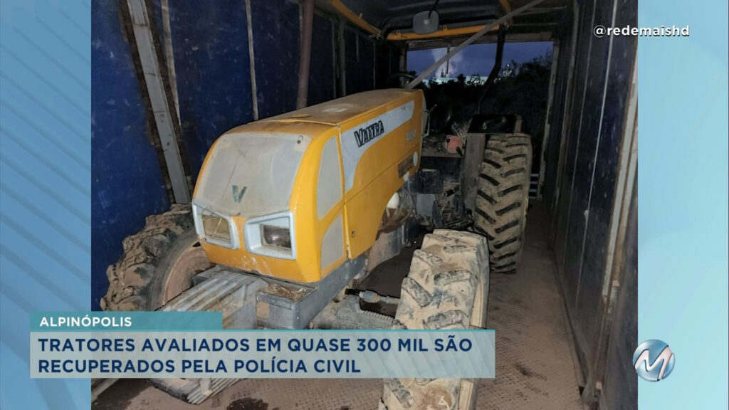 Tratores avaliados em quase R$ 300 mil são recuperados pela Polícia Civil