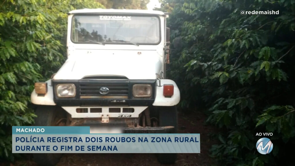Machado: polícia apura dois assaltos na zona rural