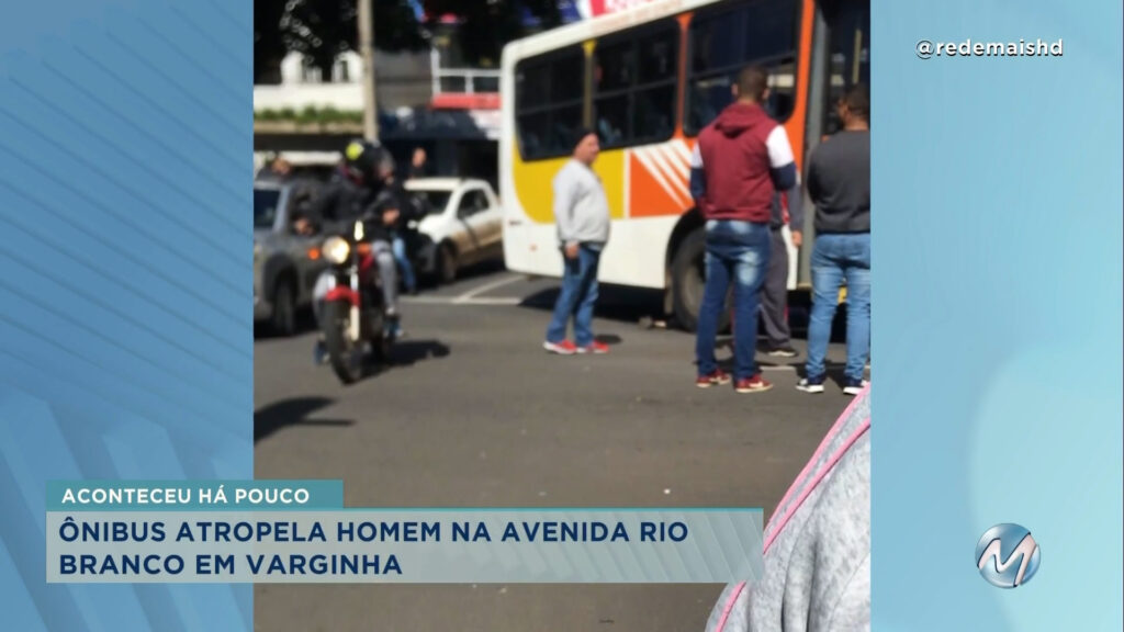 Varginha: homem é atropelado por ônibus no centro da cidade