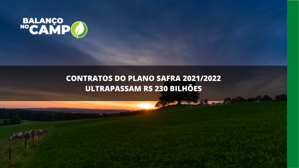 Contratos do plano safra 2021/2022 ultrapassam R$ 230 bilhões.