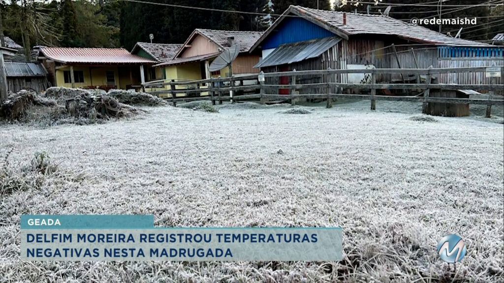 Frio: Delfim Moreira registra temperaturas negativas
