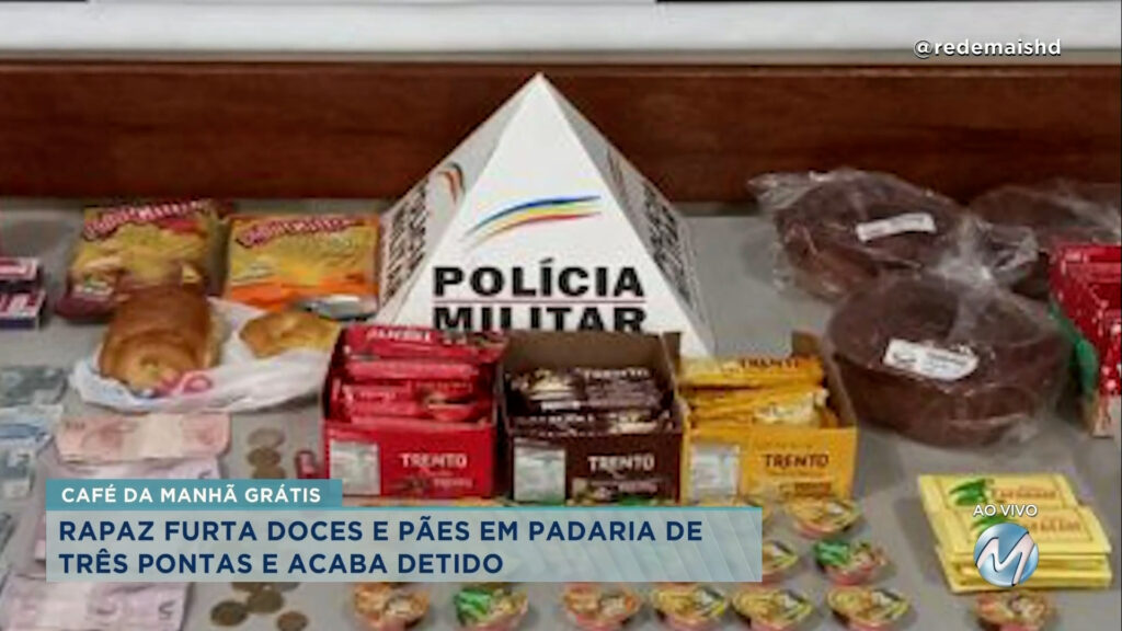 Rapaz é preso por furtar doces em padaria de Três Pontas