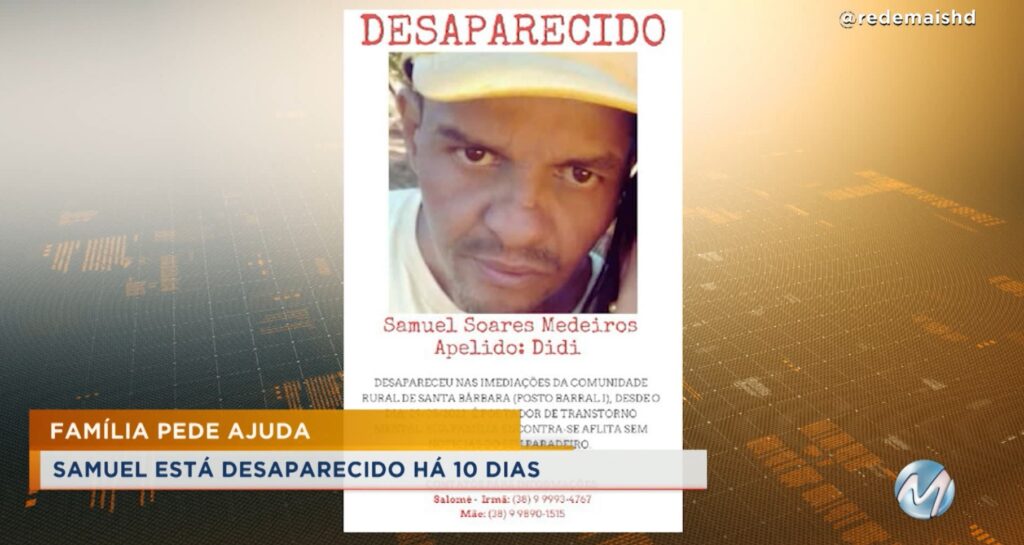 Família pede ajuda para encontrar homem desaparecido em Montes Claros
