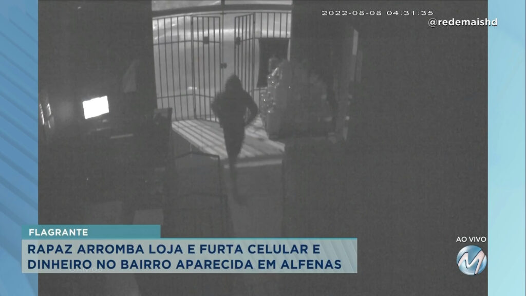 Flagrante: homem furta dinheiro e celular em loja de Alfenas