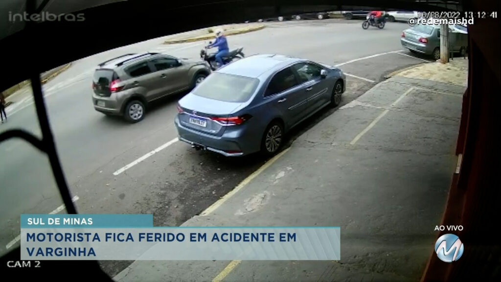 Trânsito: câmera de segurança flagra acidente em Varginha