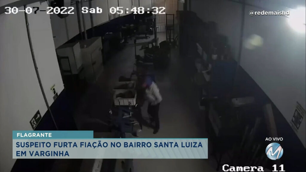 Flagrante: homem furta fiação em Varginha