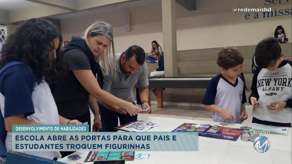 Futebol em alta: escola de Varginha promove troca de figurinhas para pais e alunos