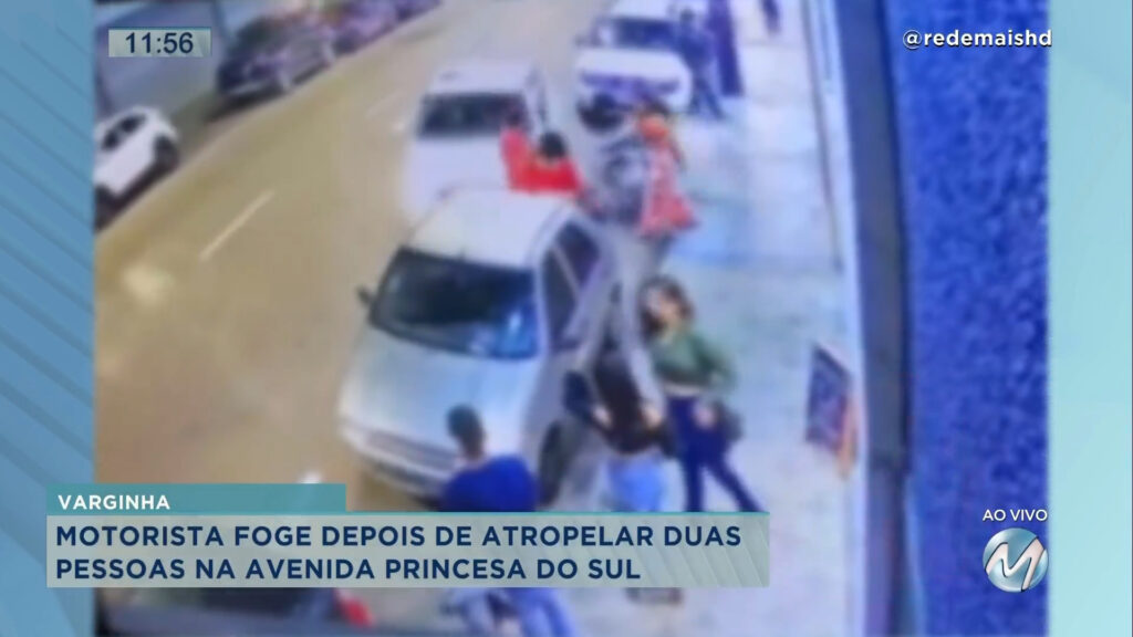 Motorista foge depois de atropelar duas pessoas em avenida de Varginha