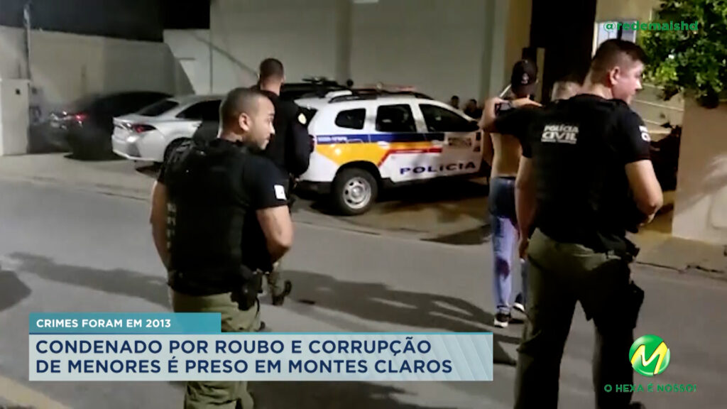 Homem é preso suspeito de corrupção de menores e roubo em Montes Claros