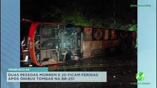 Acidente de ônibus deixa 2 mortos e 20 feridos em Francisco Sá