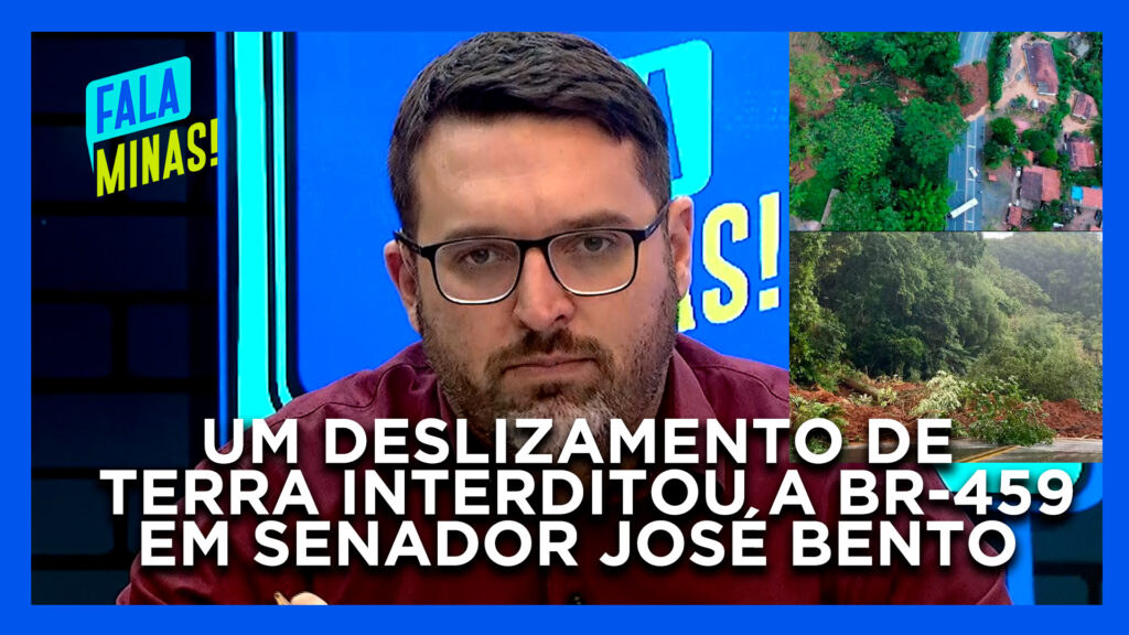 Um deslizamento de terra interditou a BR-459 em Senador José Bento
