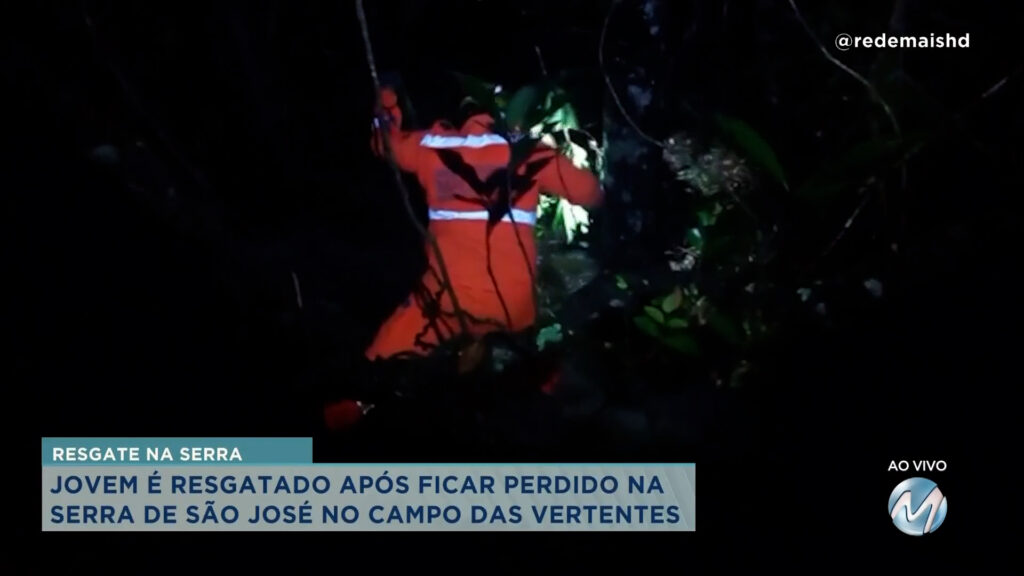 Campo das Vertentes: jovem é resgatado na Serra de São José