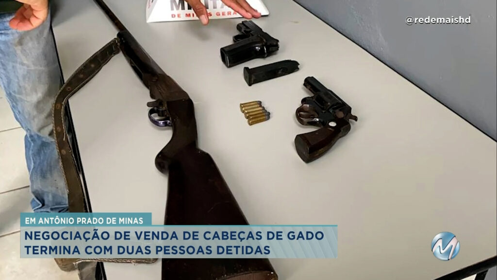 PM APREENDE ARMAMENTO DURANTE CONFUSÃO EM ANTÔNIO PRADO DE MINAS