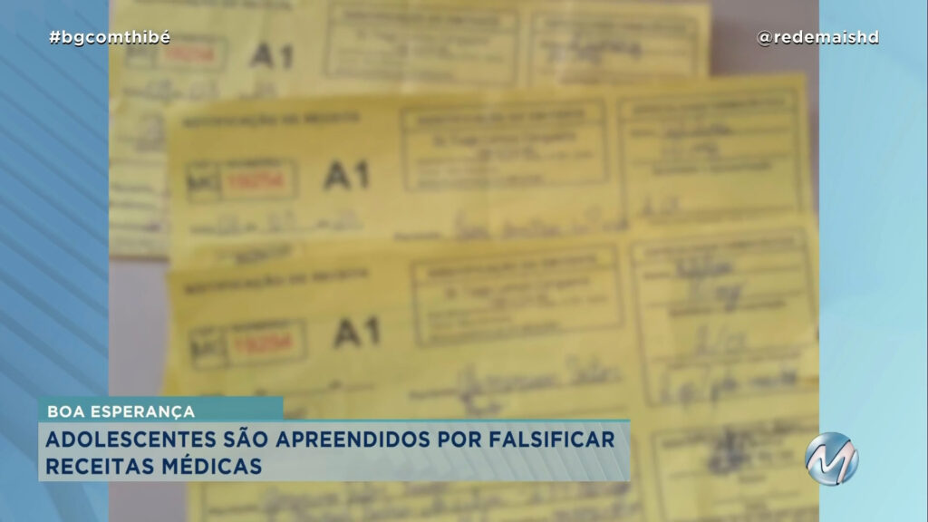 ADOLESCENTES SÃO APREENDIDOS POR FALSIFICAR RECEITAS MÉDICAS EM BOA ESPERANÇA