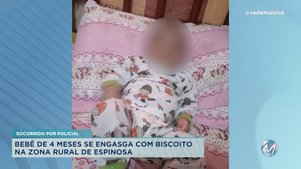 BEBÊ DE 4 MESES SE ENGASGA COM BISCOITO NA ZONA RURAL DE ESPINOSA