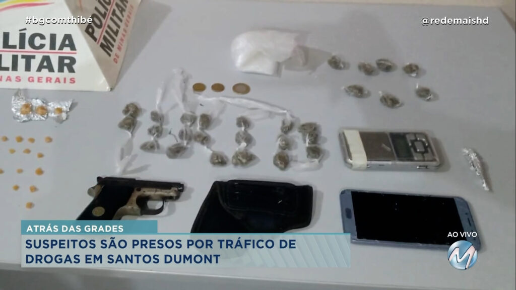 SUSPEITOS SÃO PRESOS POR TRÁFICO DE DROGAS EM SANTOS DUMONT