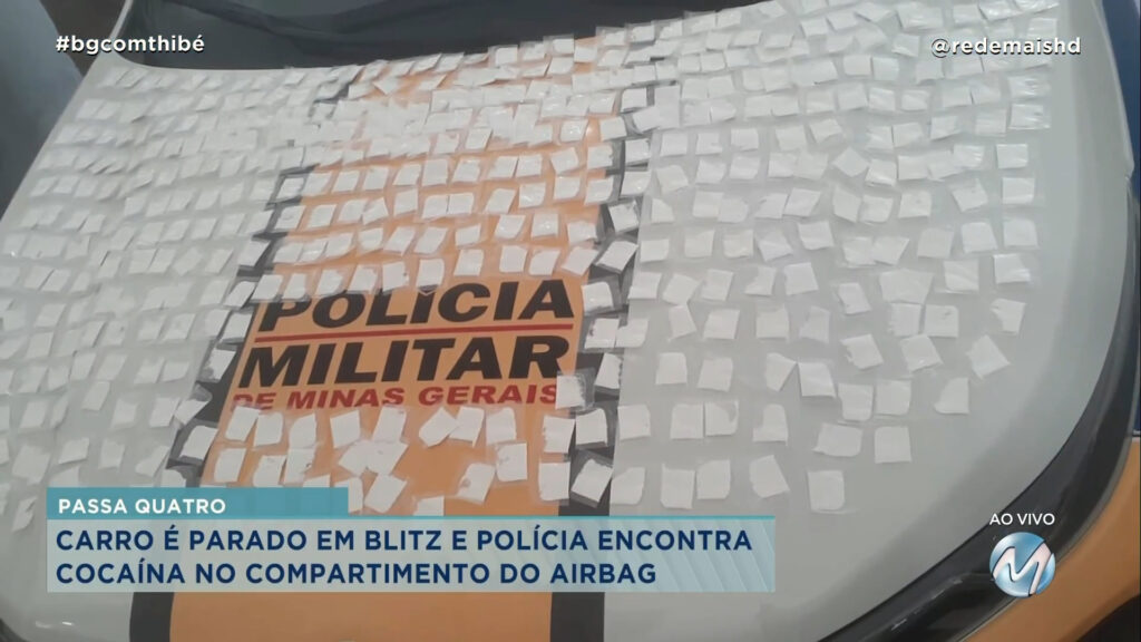 POLÍCIA ENCONTRA COCAÍNA NO COMPARTIMENTO DO AIRBAG