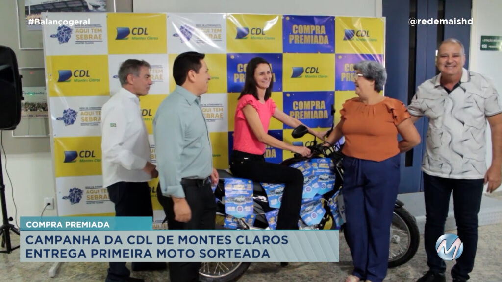 MOTO SORTEADA PELA CDL É ENTREGUE EM MOC