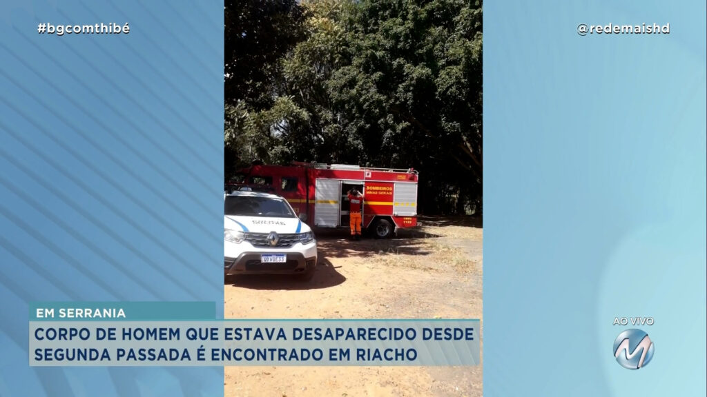 CORPO É ENCONTRADO EM SERRANIA