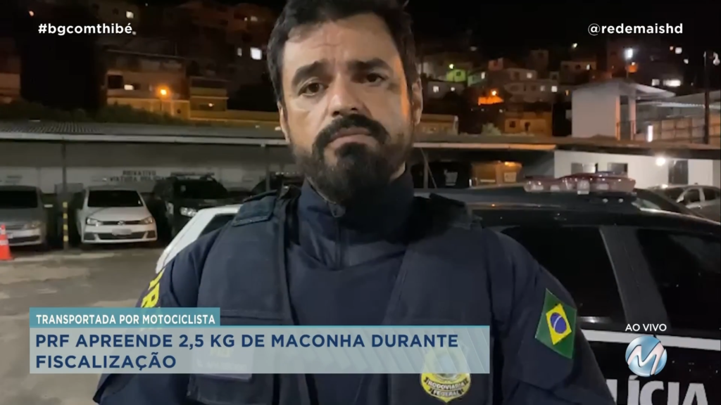 MOTOCICLISTA É PRESO COM MACONHA EM MURIAÉ