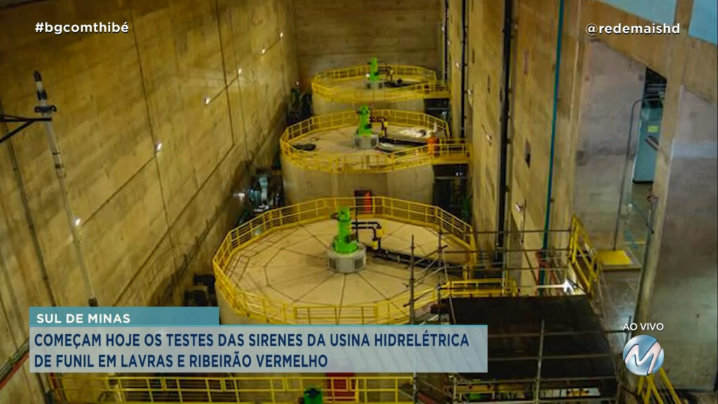 USINA DO FUNIL INICIA TESTES DE SIRENES