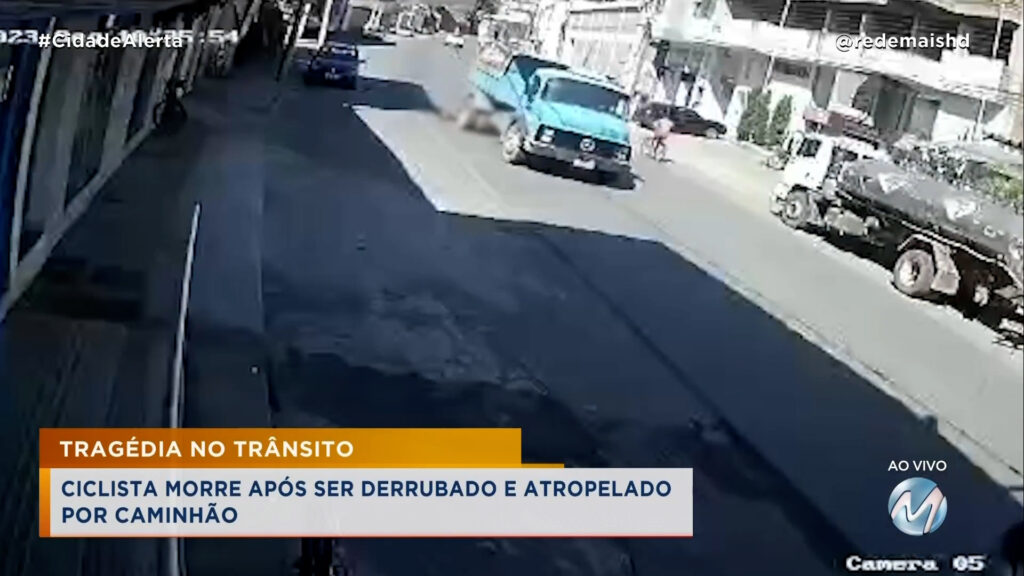 TRAGÉDIA NO TRÂNSITO: CICLISTA MORRE APÓS SER DERRUBADO E ATROPELADO POR CAMINHÃO