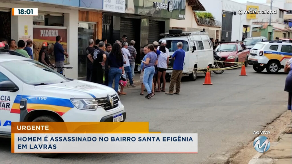 HOMEM É ASASSINADO NO BAIRRO SANTA EFIGÊNIA EM LAVRAS