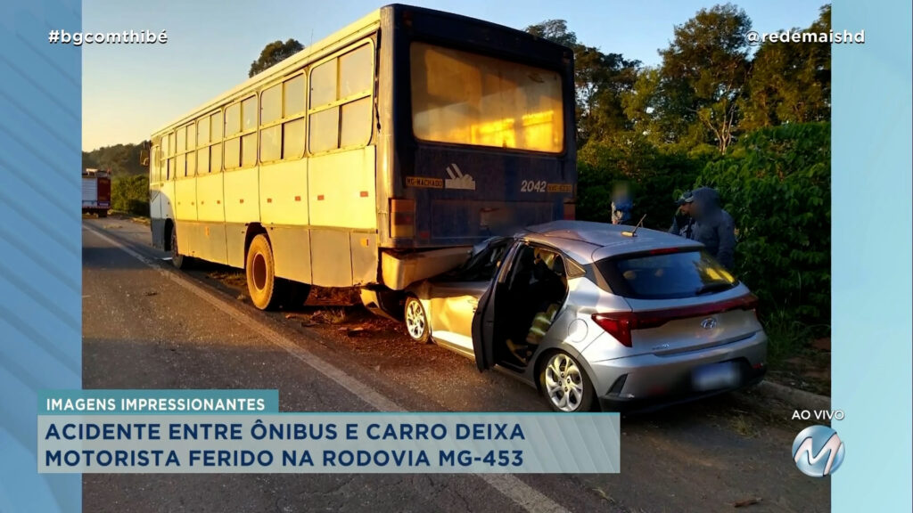 MOTORISTA FICA FERIDO EM ACIDENTE