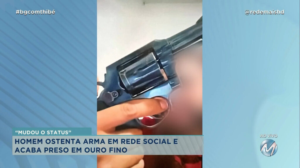 HOMEM  É PRESO POR OSTENTAR ARMA NA INTERNET