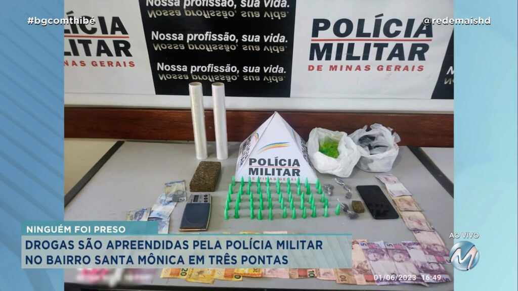 PM APREENDE DROGAS EM TRÊS PONTAS