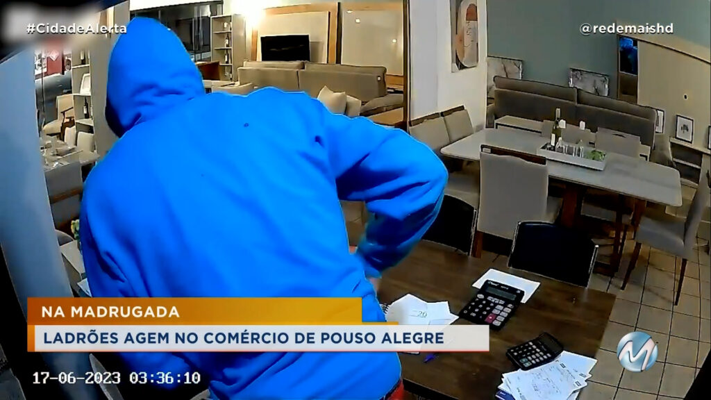 NA MADRUGADA: LADRÕES AGEM NO COMÉRCIO DE POUSO ALEGRE