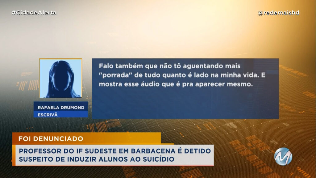 PROFESSOR É DETIDO POR ESTIMULAR MORTE