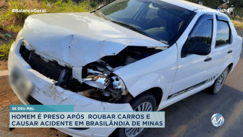 HOMEM ROUBA CARROS E CAUSA ACIDENTE