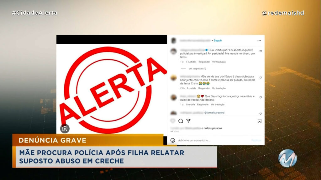 DENÚNCIA GRAVE: MÃE PROCURA POLÍCIA APÓS FILHA RELATAR SUPOSTO ABUSO EM CRECHE