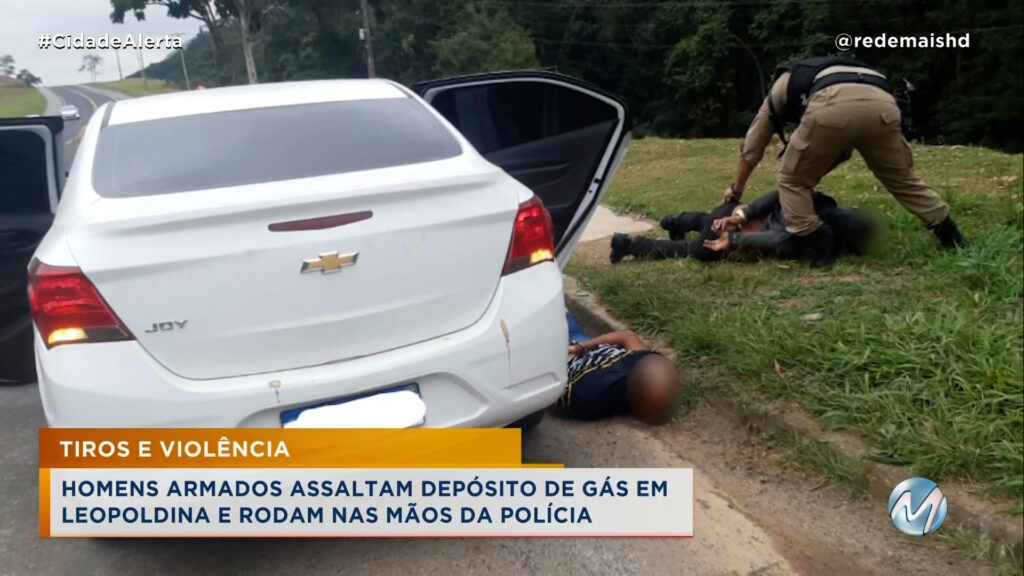 TIROS E VIOLÊNCIA: HOMENS ARMADOS ASSALTAM DEPÓSITO DE GÁS EM LEOPOLDINA E ‘RODAM’ NAS MÃOS DA POLÍCIA