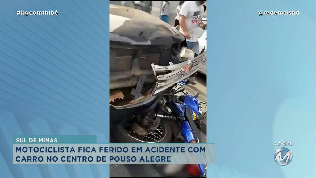 MOTOCICLISTA É ARREMESSADO EM ACIDENTE