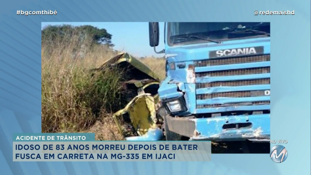 IDOSO MORRE EM ACIDENTE NA MG-335