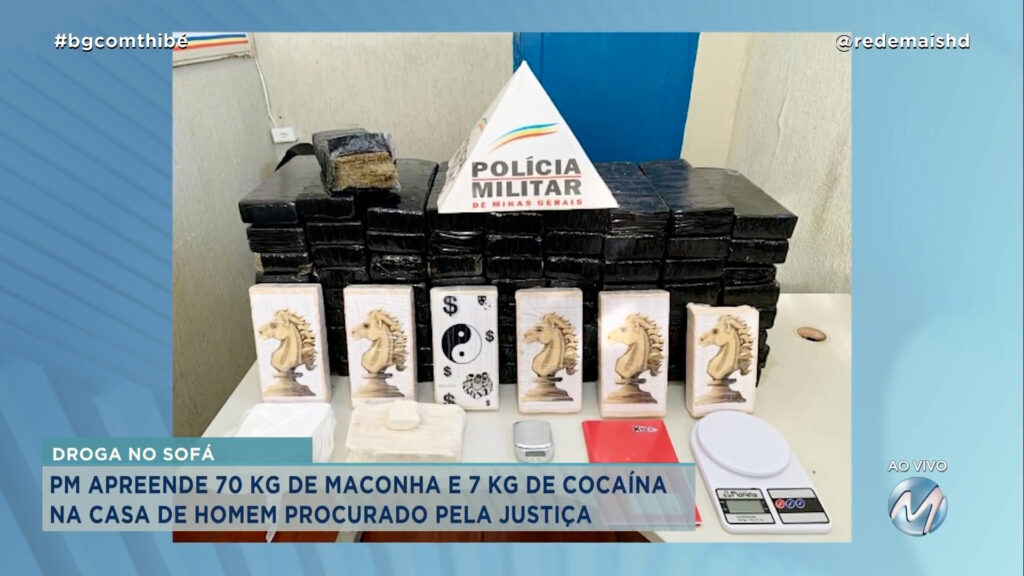 PM APREENDE 70 KG DE MACONHA E 7 KG DE COCAÍNA EM LAVRAS