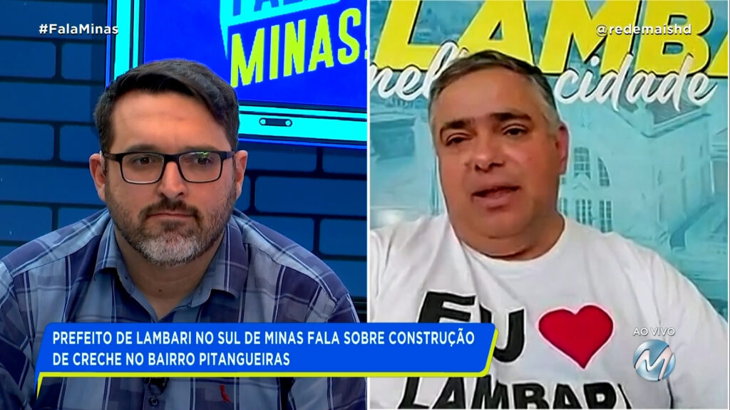 PREFEITO DE LAMBARI NO SUL DE MINAS FALA SOBRE CONSTRUÇÃO DE CRECHE PRO INF NCIA NO BAIRRO PITANGUEIRAS