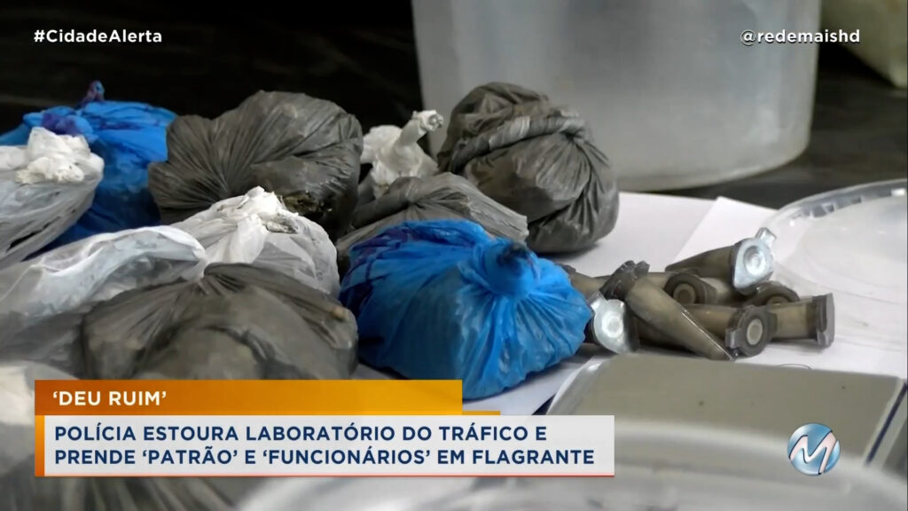 POLÍCIA ESTOURA LABORATÓRIO DO TRÁFICO E PRENDE ‘PATRÃO’ E ‘FUNCIONÁRIOS’ EM FLAGRANTE